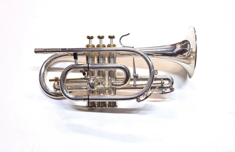 Secondhand Geneva cornet silver plate