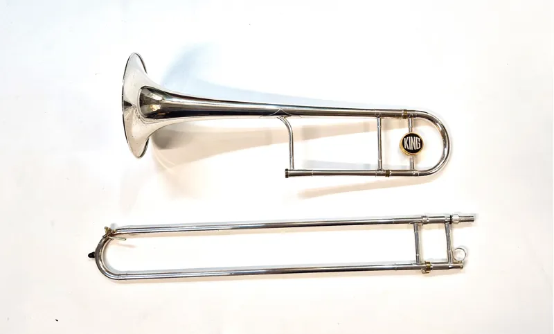 Secondhand King 4B trombone in silverplate-1