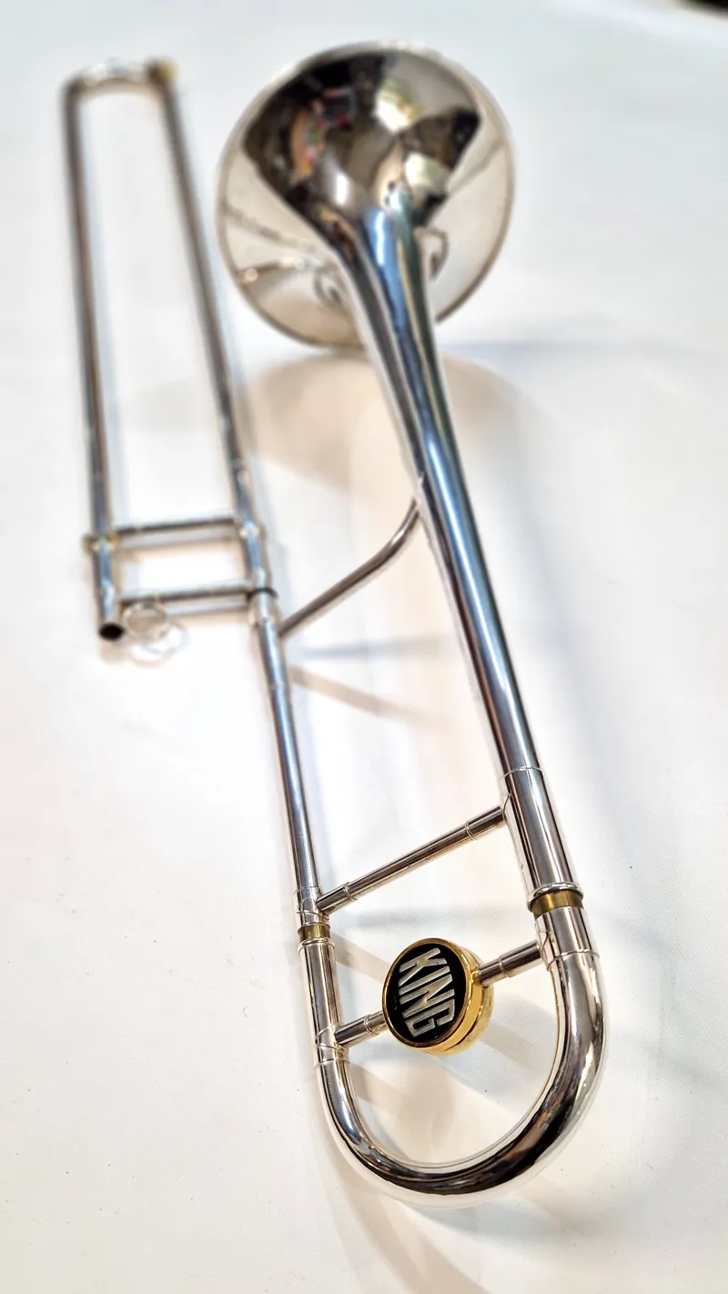 Secondhand King 4B trombone in silverplate-2