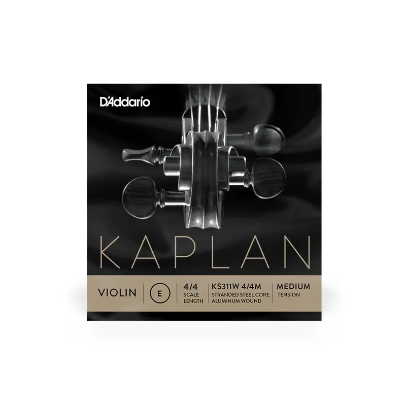 Kaplan Non Whistling Ball End Medium Tension Violin E String- 4/4 Size