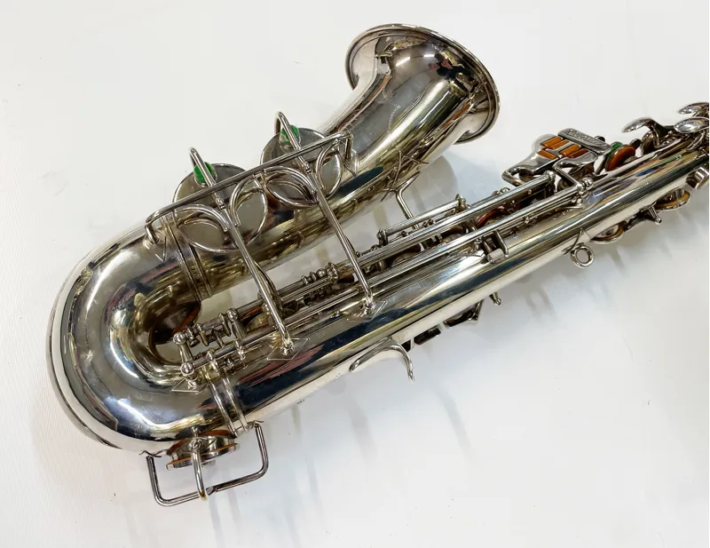 Vintage Buescher Aristocrat Alto Saxophone - Silverplate-4