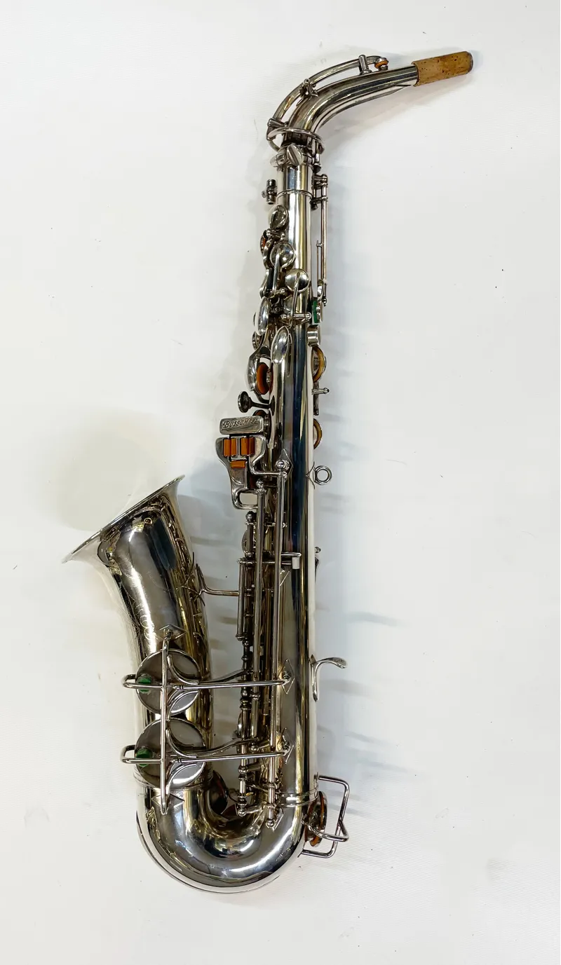 Vintage Buescher Aristocrat Alto Saxophone - Silverplate-5