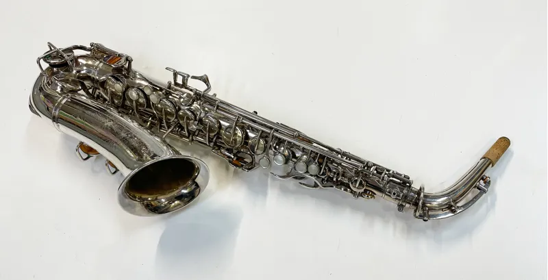 Vintage Buescher Aristocrat Alto Saxophone - Silverplate-2