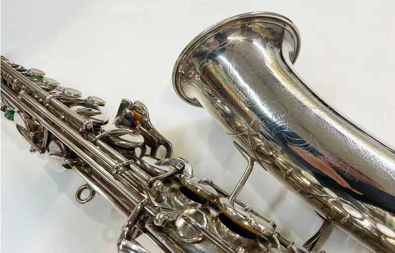 Vintage Buescher Aristocrat Alto Saxophone - Silverplate-3