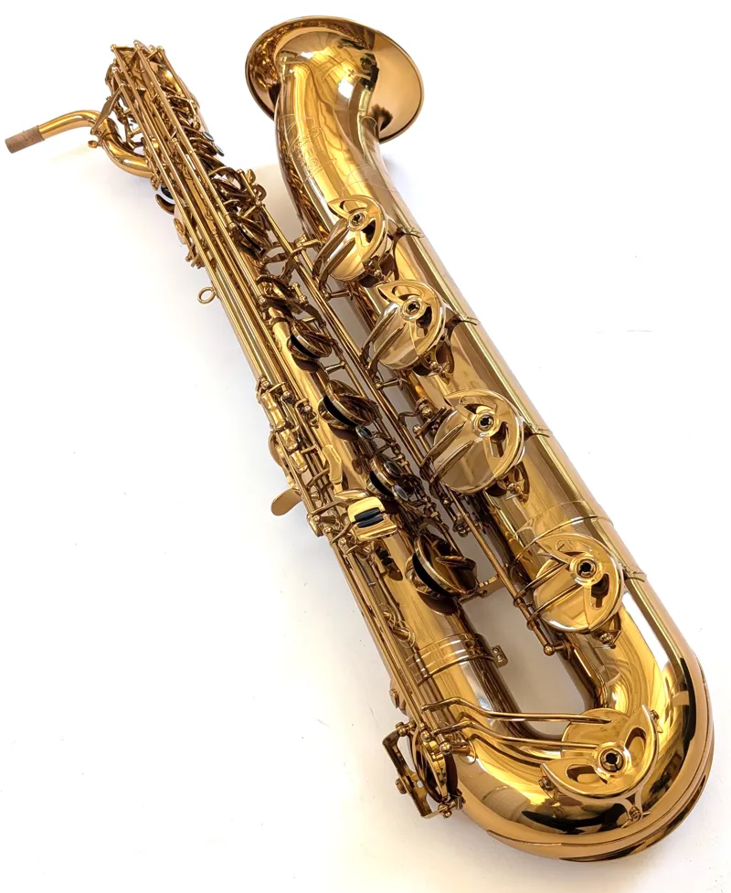 Secondhand Hanson Series VIII Baritone Saxophone in Deep Gold Lacquer-2