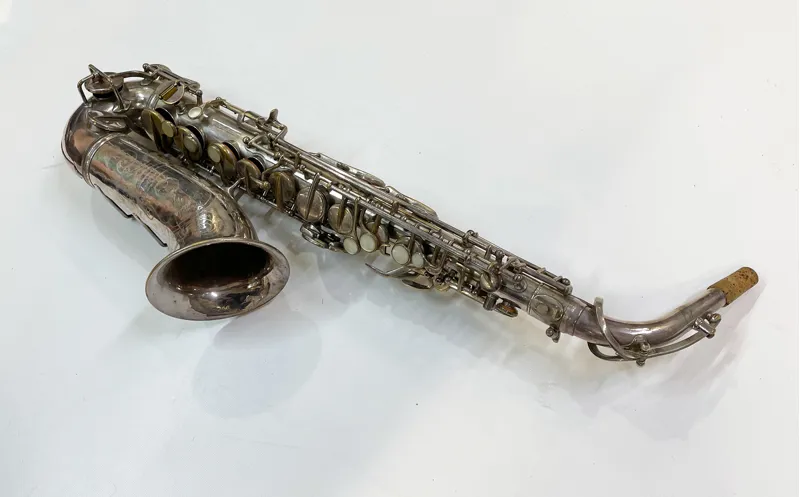 Vintage Boosey and Hawkes Imperial Alto Saxophone - Silverplated-2