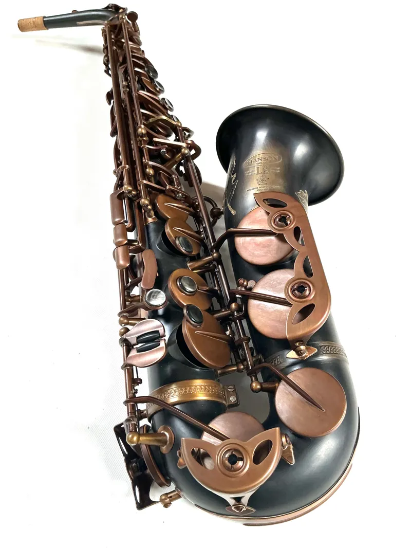 Hanson LX Gold Brass Alto Saxophone Hand Rubbed Raw Brass-1