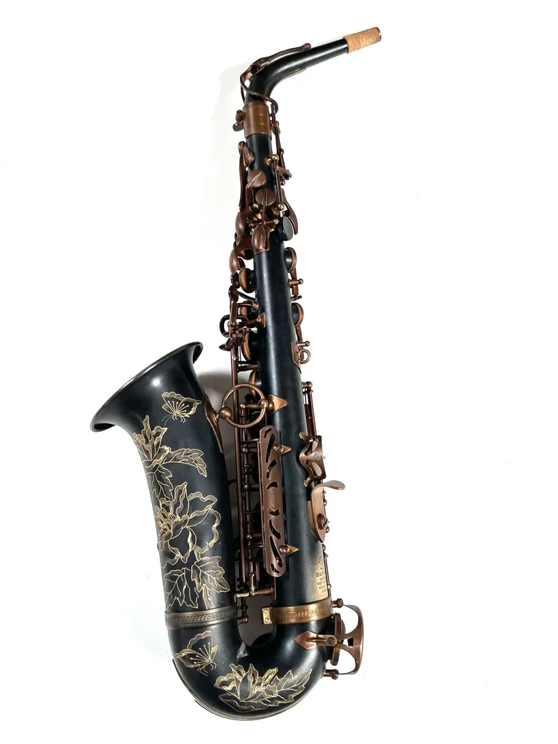 Hanson LX Gold Brass Alto Saxophone Hand Rubbed Raw Brass-2