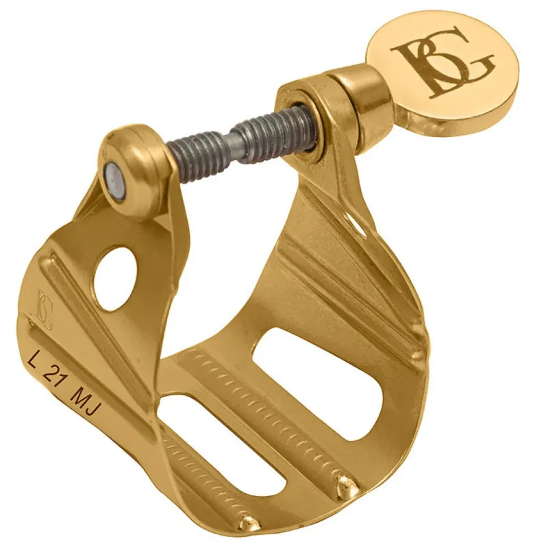 BG L21MJ Universal Jazz Alto and Tenor Saxophone Metal Ligature - Gold