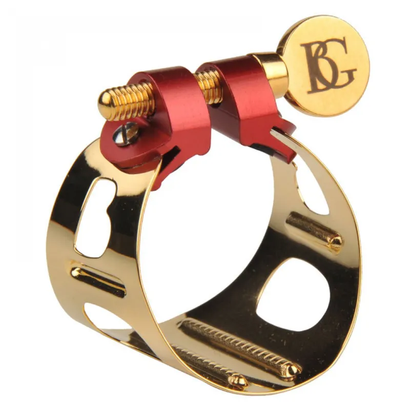 BG LDTO Metal Tenor Saxophone Duo Ligature - Gold Lacquered