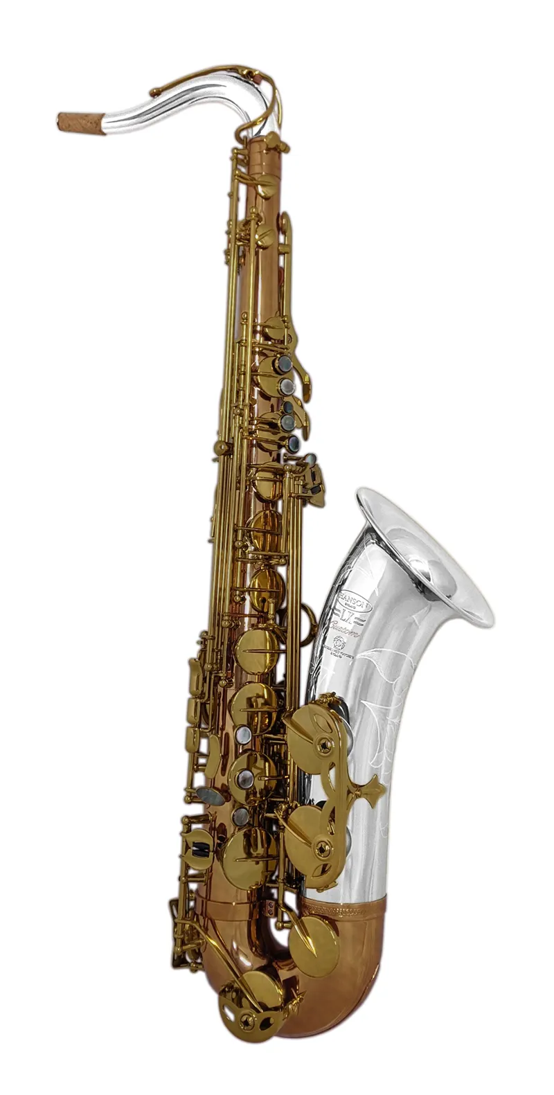 Hanson LX Custom Bronze Tenor Saxophone - Silver Wrap