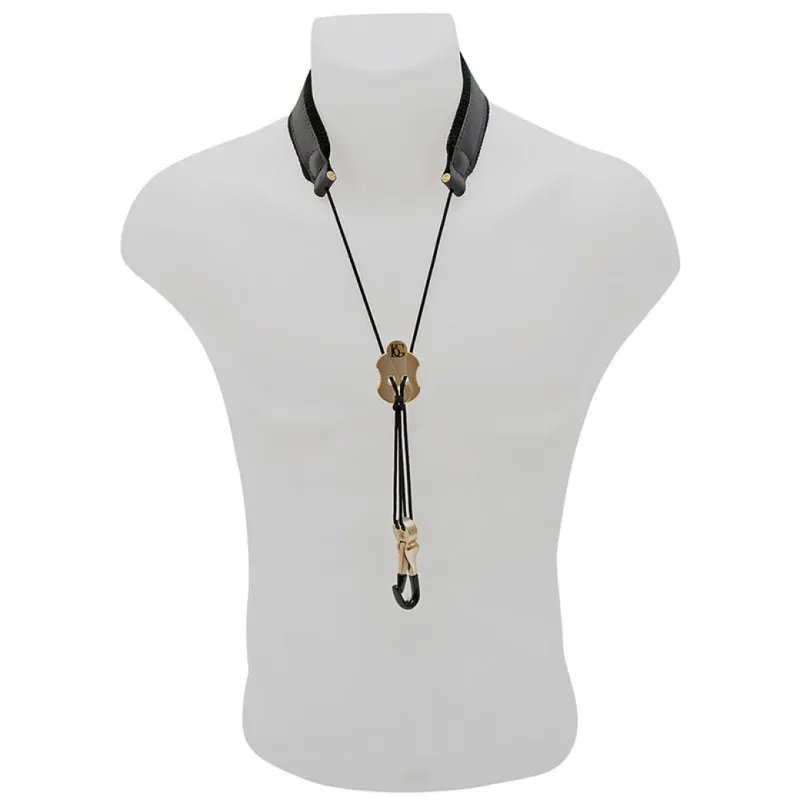 BG S22JMSH Alto Saxophone Leather Neck Strap Metal Hook Small