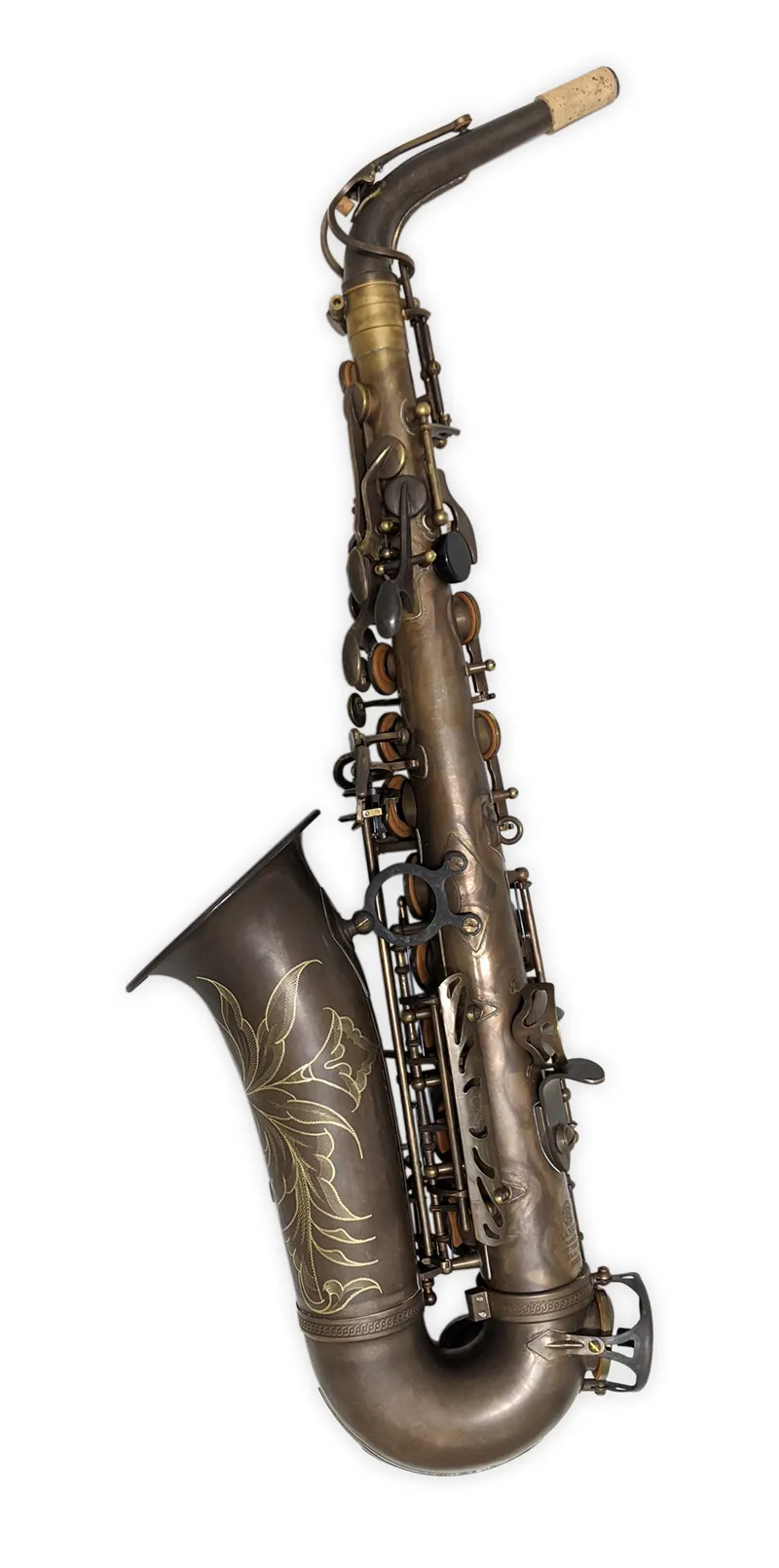 Hanson Series VIII Alto Saxophone Hand Rubbed Raw Brass-2