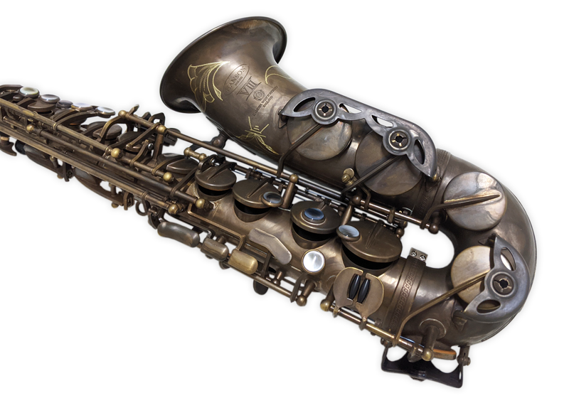 Hanson Series VIII Alto Saxophone Hand Rubbed Raw Brass-1