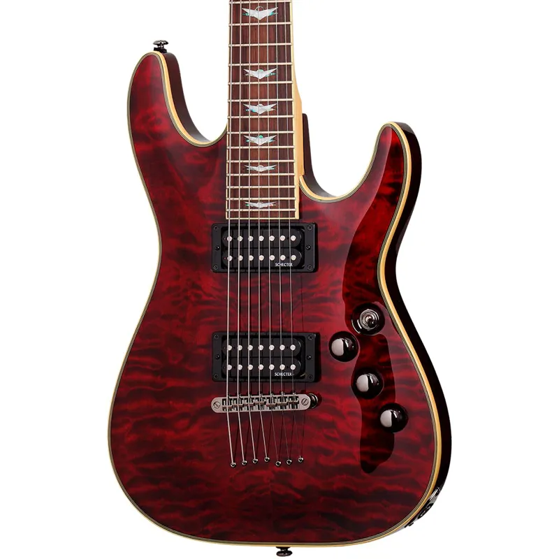 Schecter Omen Extreme-7 7-String Electric Guitar - Black Cherry-1