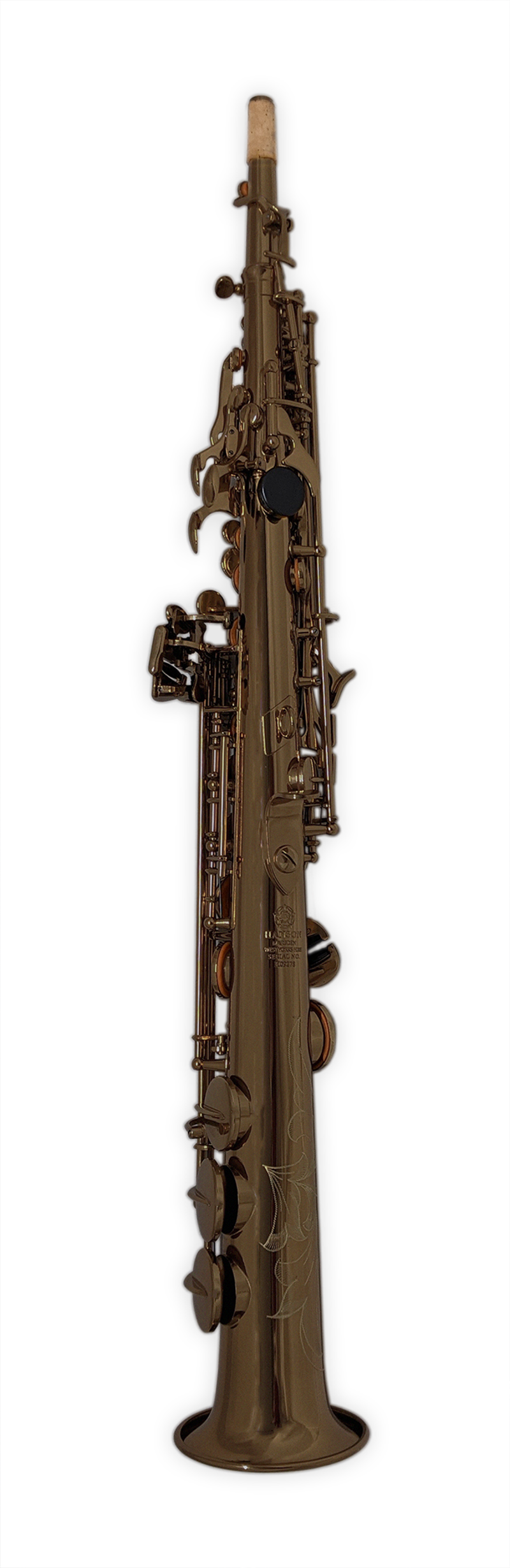 Hanson Series V Soprano Saxophone Hand Rubbed Raw Brass-1