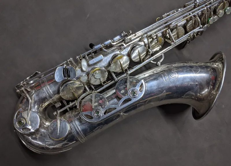 Secondhand Selmer Mark VII Tenor Saxophone - Silverplate-2