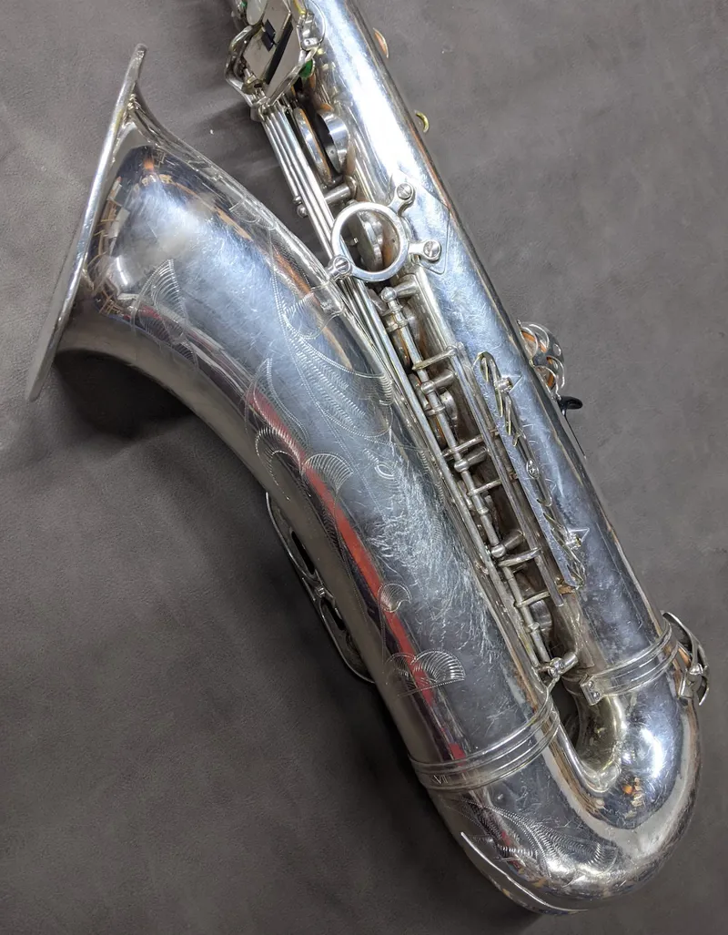 Secondhand Selmer Mark VII Tenor Saxophone - Silverplate-5