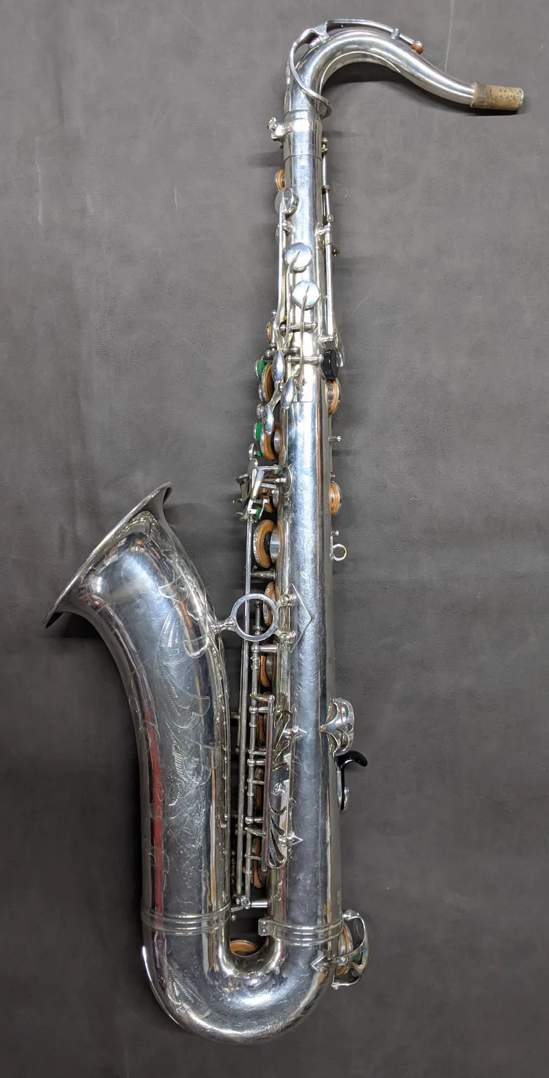 Secondhand Selmer Mark VII Tenor Saxophone - Silverplate-6