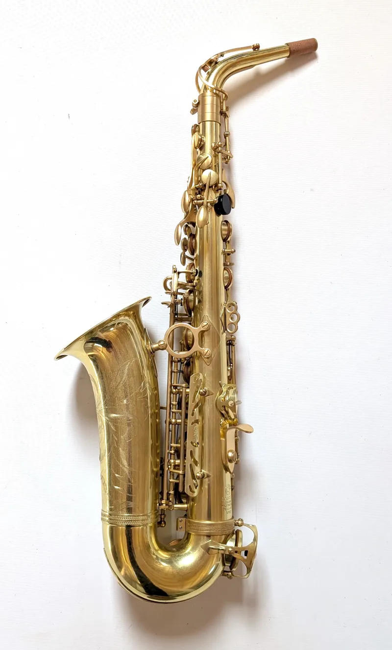 Hanson Series V Alto Saxophone in Raw Brass-2