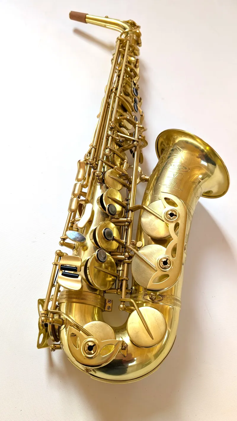 Hanson Series V Alto Saxophone in Raw Brass