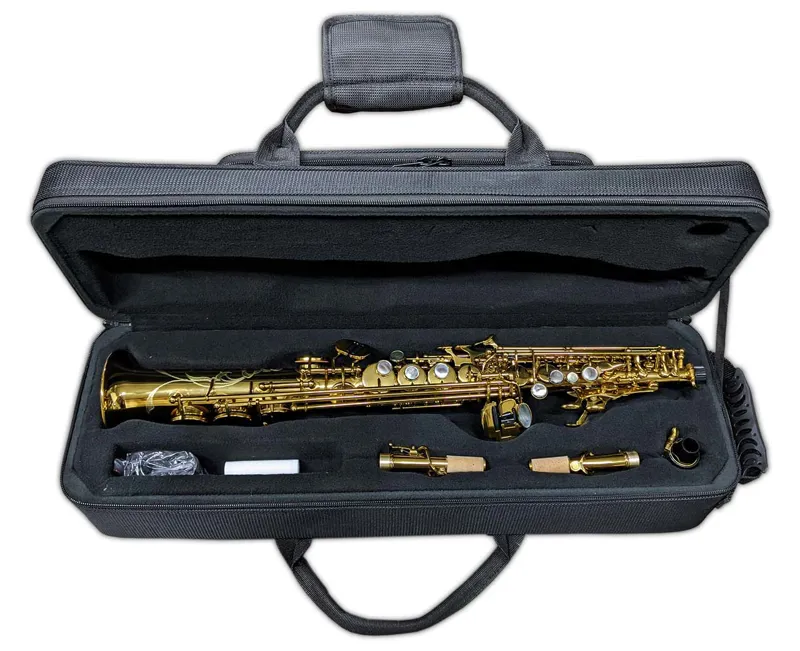 Hanson LX Soprano Saxophone Hand Rubbed Raw Brass-2