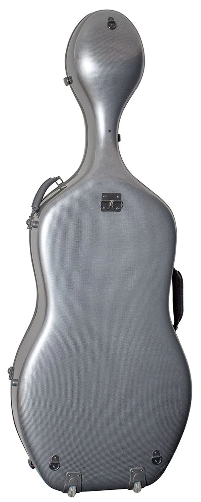 Hidersine Polycarbonate Cello Case - Carbon Fibre Effect-1