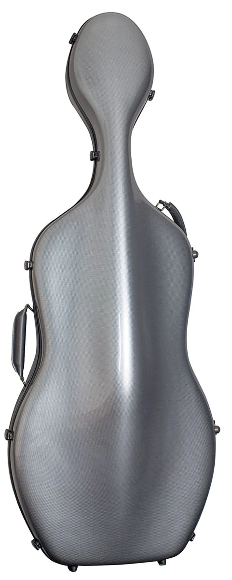 Hidersine Polycarbonate Cello Case - Carbon Fibre Effect