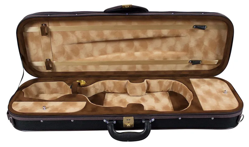 Hidersine Pianura Oblong Violin Case Black - 4/4 Size