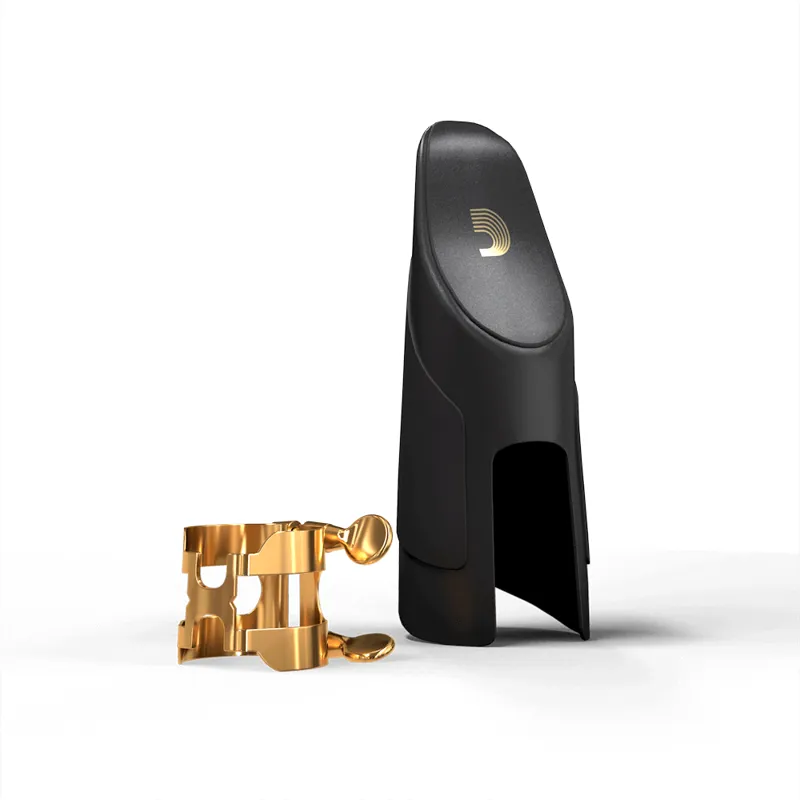 DAddario HAS1G Alto Saxophone H-Ligature and Cap - Gold