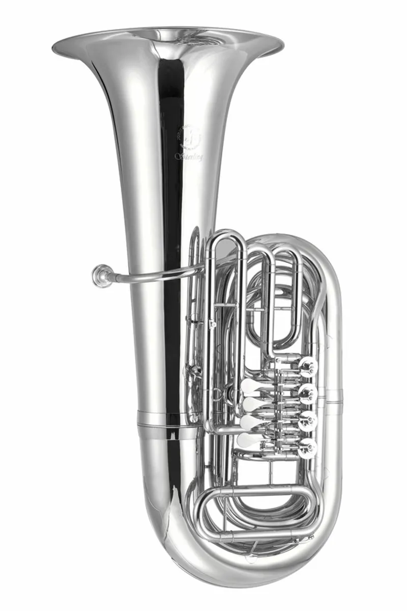John Packer JP379BB Sterling BBb Rotary Valve Tuba - Silverplate