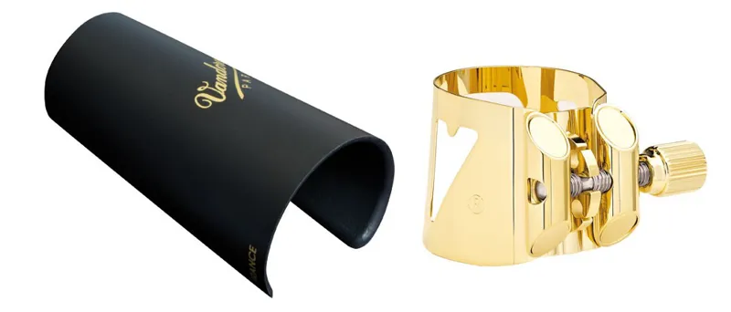 Vandoren Optimum LC090P Baritone Saxophone V16 Ligature and Cap - Gold