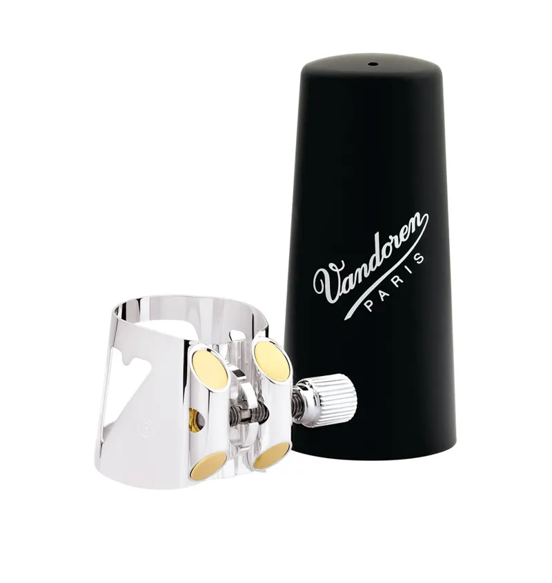 Vandoren Optimum LC01P Bb Clarinet Ligature and Cap - Silver
