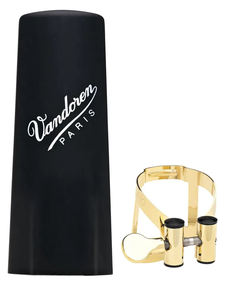 Vandoren LC51GP M/O Bb Clarinet Ligature and Cap - Goldplated