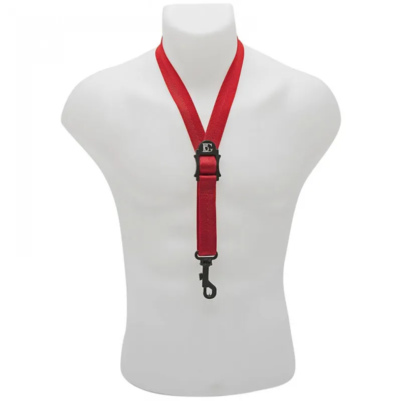 BG S39SH Standard Neck Strap for Alto/Tenor Sax with Snap Hook - Red