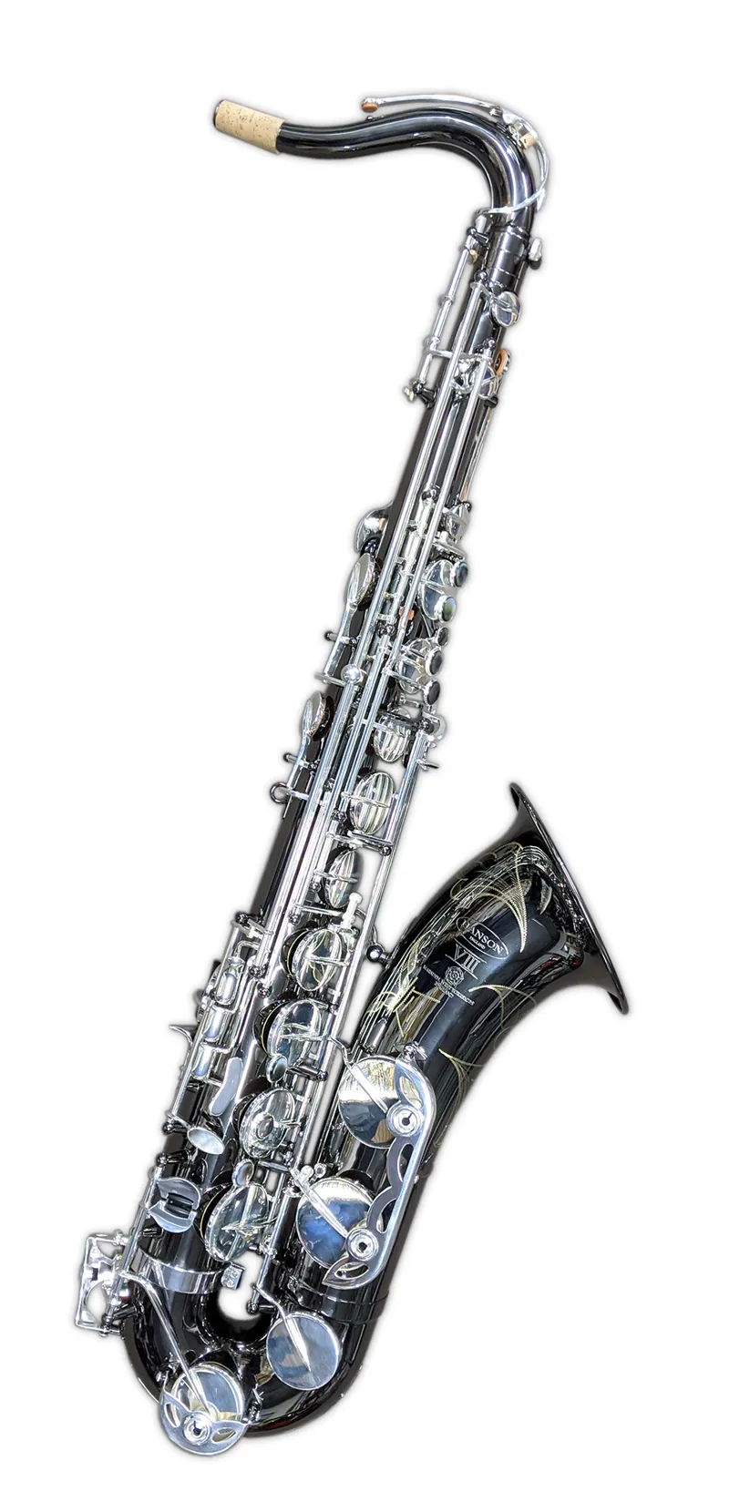 Hanson Series VIII Tenor Saxophone Black with Silver Plated Keys