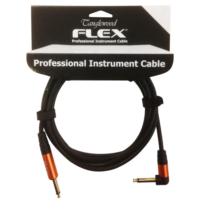 Tanglewood FX3-A 3 Metre Rubber Angled Jack Cable