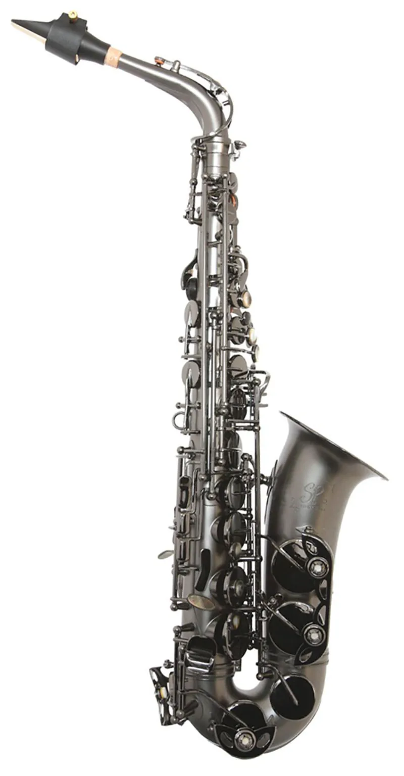 Trevor James SR Alto Sax Outfit - Black Frosted Body and Black Keys