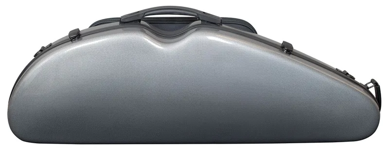 Hidersine Polycarbonate Halfmoon Violin Case - Carbon Fibre Effect