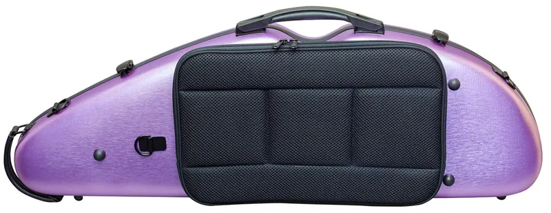 Hidersine Polycarbonate Halfmoon Violin Case - Brushed Purple-1