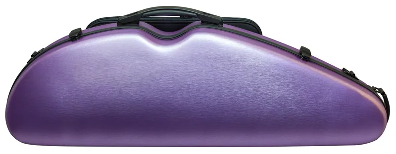 Hidersine Polycarbonate Halfmoon Violin Case - Brushed Purple
