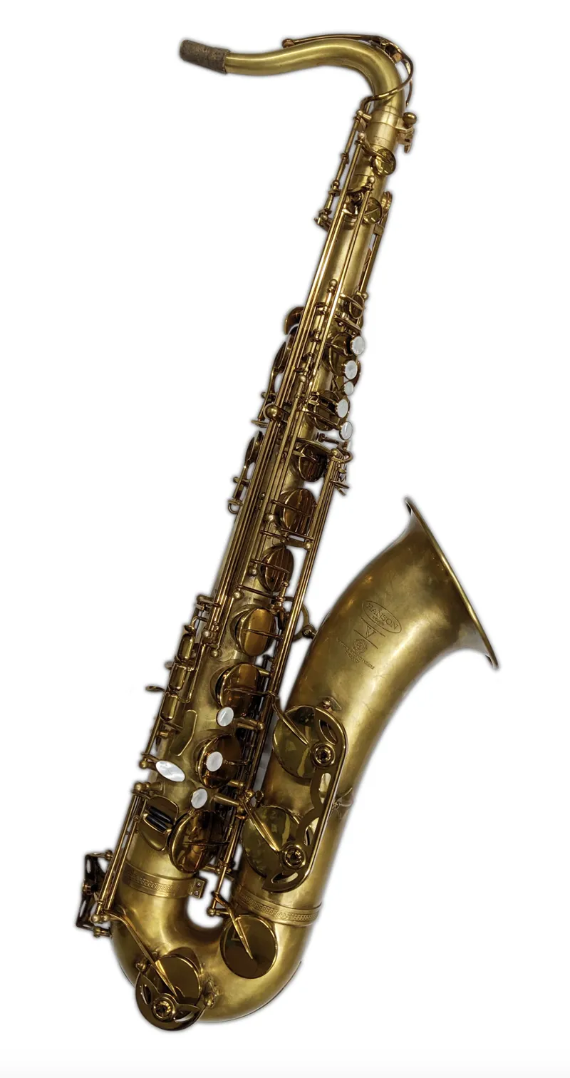 Hanson Series V Tenor Saxophone Hand Rubbed Raw Brass Lacquered Keys
