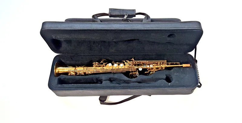 Pre-owned Hanson Series V Soprano Saxophone in Gold Lacquer-3