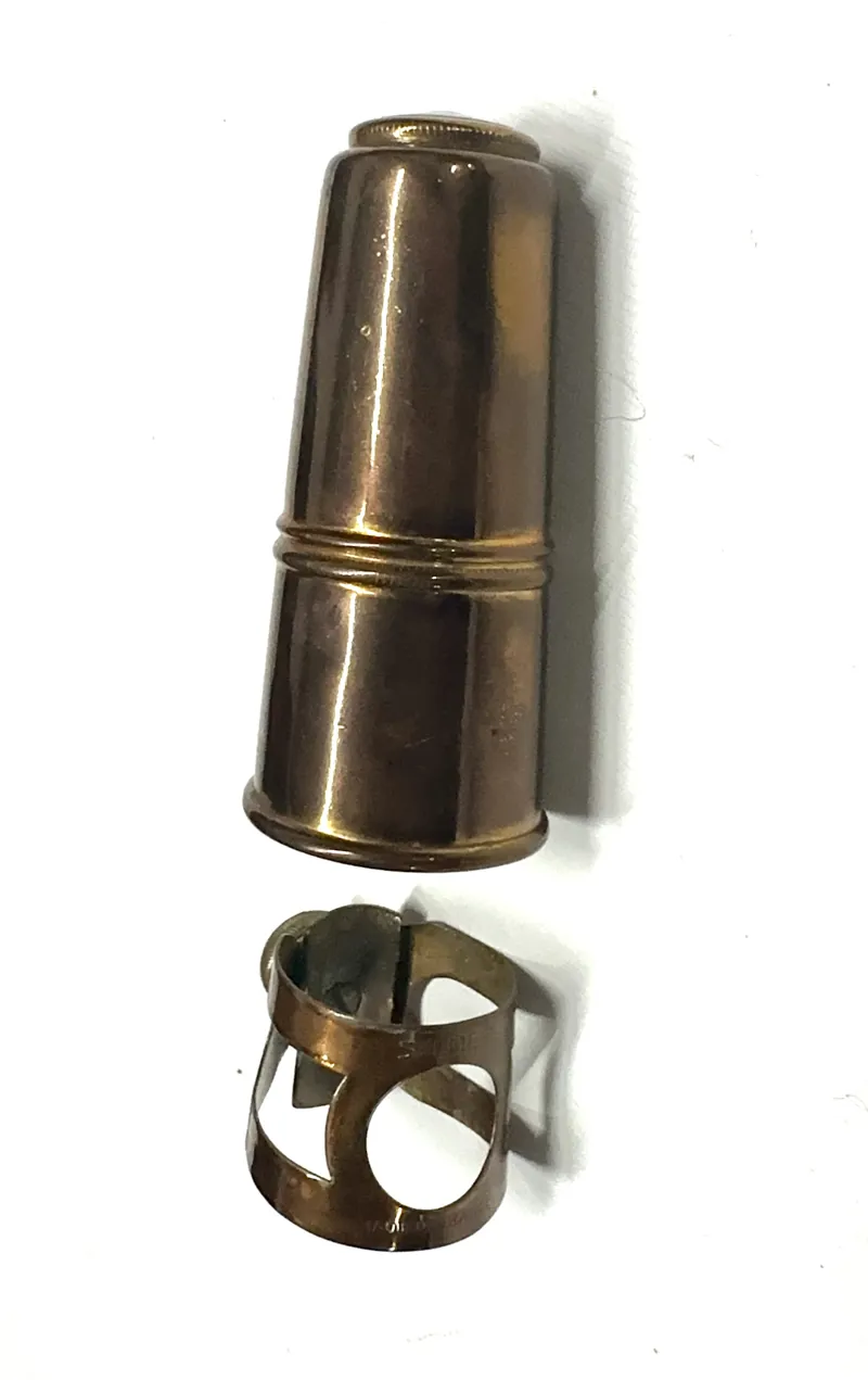 Vintage Selmer Single Screw Alto Saxophone Ligature and Cap